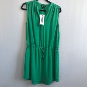 Green tie dress